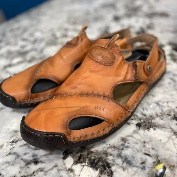 Fashion HSY Leather Sandals Mens Size 11.5