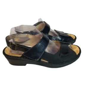 Finn Comfort black ankle strap sandals