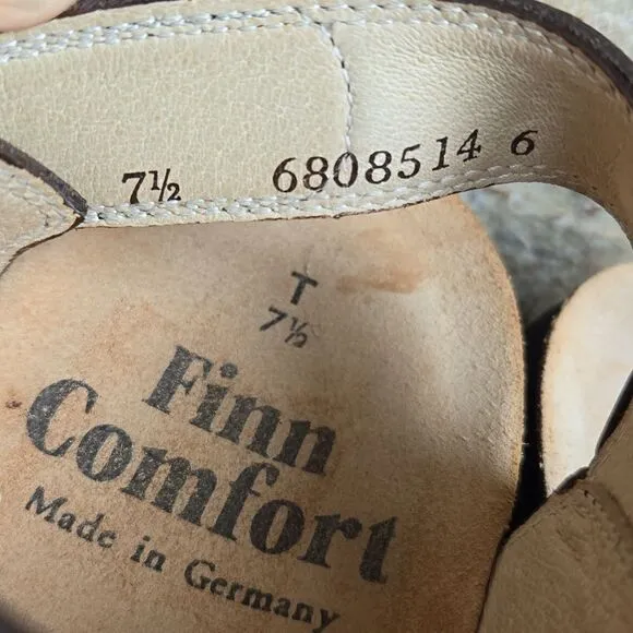 Finn Comfort Brown Leather Sandals Men's Size 10 adjustable straps Jesus