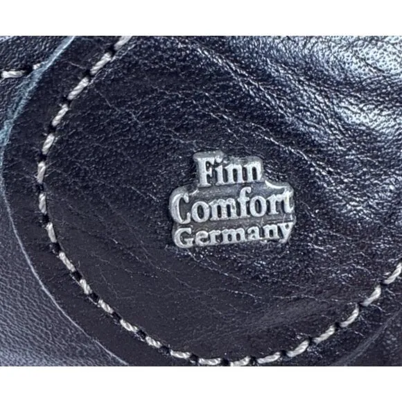 Finn Comfort Women's Gomera-S Black Leather German Sandals Size EU 37, US 6.5