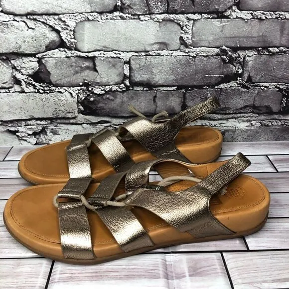 Fit Flop Gladdie Bronze Leather Tassel Gladiator Sandals Women’s Sz 11M US/43EU