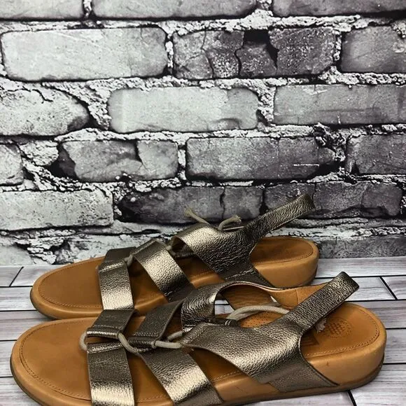 Fit Flop Gladdie Bronze Leather Tassel Gladiator Sandals Women’s Sz 11M US/43EU