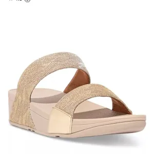 Fitflop Lulu Glitz gold shimmery slides sandal