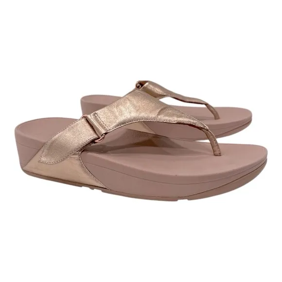 FitFlop Women's Sarna Toe Thong Sandal Color: Rose Gold size 8