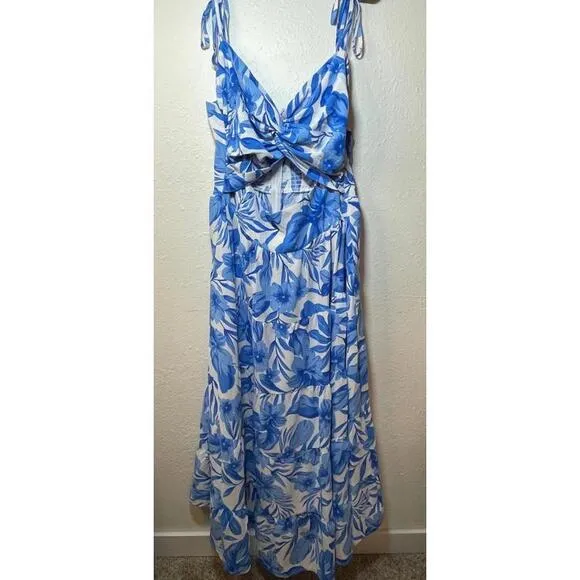 Floral Twist Midi Dress