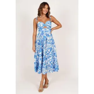 Floral Twist Midi Dress