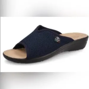 Fly Flot WOMAN'S CLOTH SLIPPER Blue-NWOT