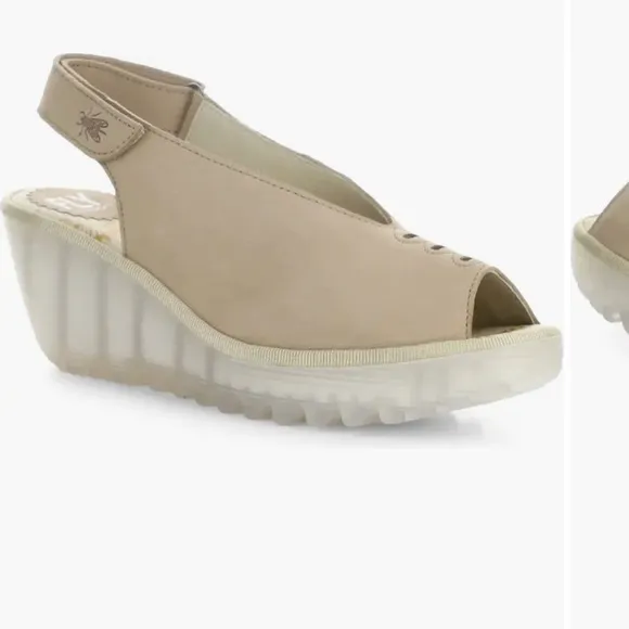 Fly London Women's Tan Wedge Sandals