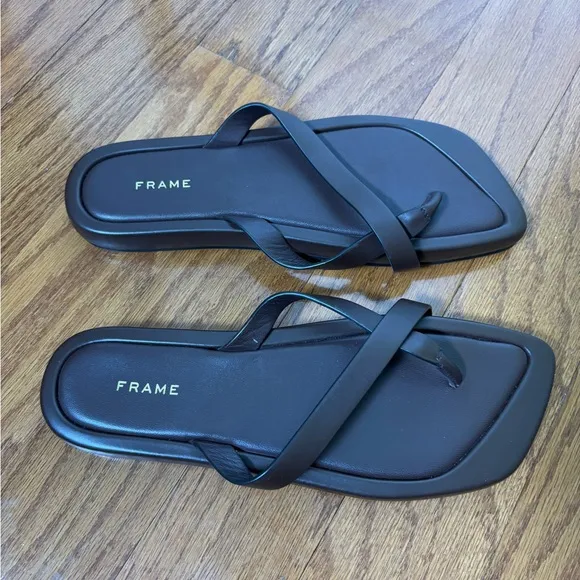 Frame Chocolate Brown Sandals NWOT