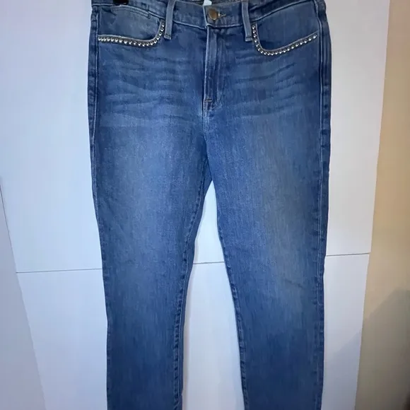 FRAME studed jeans crops size 28