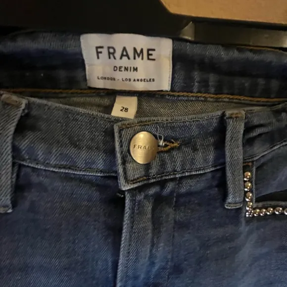 FRAME studed jeans crops size 28