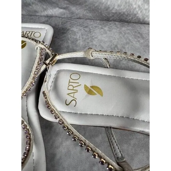 FRANCO SARTO Nolita Embellished Ankle Strap Sandal SIZE 6 M