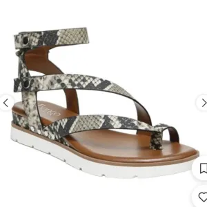 Franco Sarto Women's Daven Drappy snake print Sandals New without Box