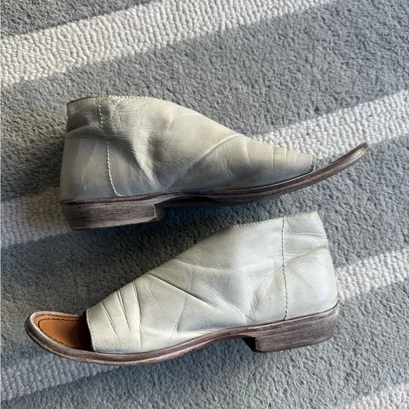 Free People All Leather Mont Blank Asymmetrical Sandals