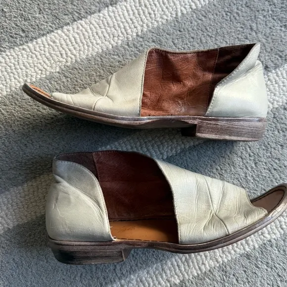 Free People All Leather Mont Blank Asymmetrical Sandals