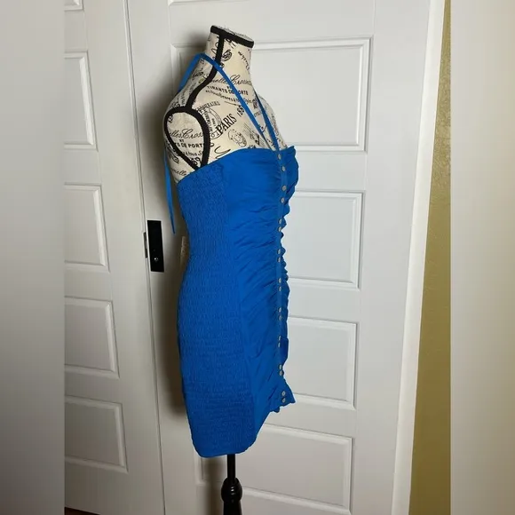 Free People Blue “Bali Babe” Mini Dress Size M