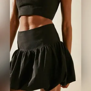 Free People Bubble Mini Skirt Black Size Small