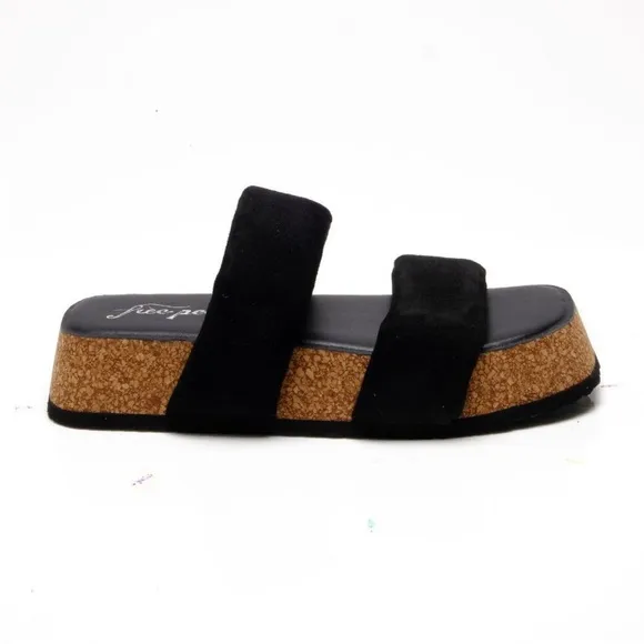 FREE PEOPLE Fairmount Flared Sandals / Black