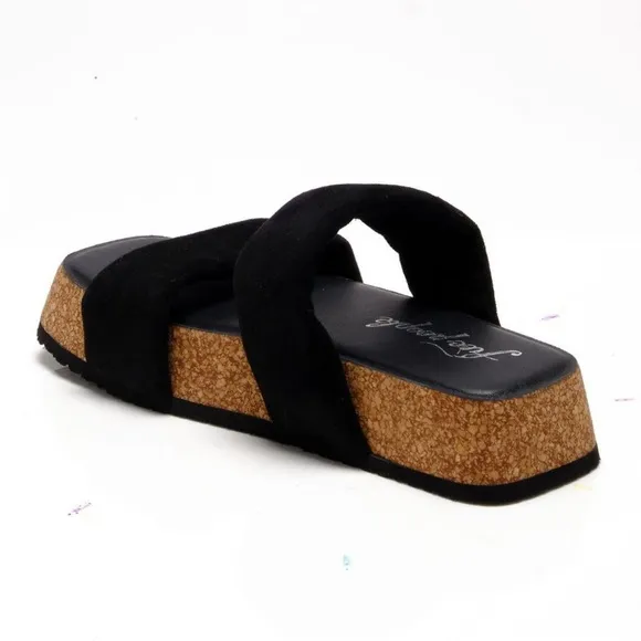 FREE PEOPLE Fairmount Flared Sandals / Black