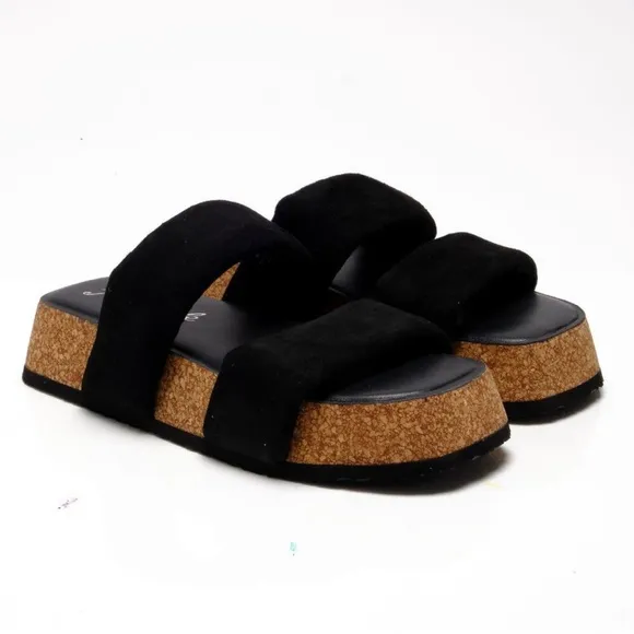FREE PEOPLE Fairmount Flared Sandals / Black