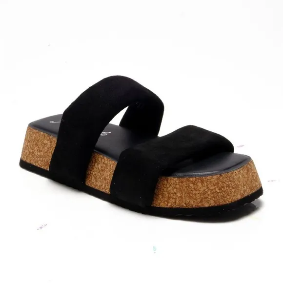 FREE PEOPLE Fairmount Flared Sandals / Black