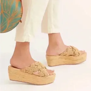 Free People Highline Platform Wedge Heel Sandals - EU 40