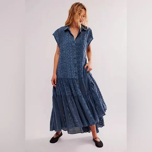Free People Marianne Eyelet Maxi Dress