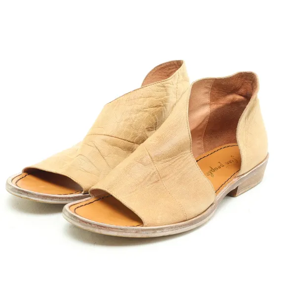 Free People Mont Blanc Leather Sandals Women EU 37.5 US 7 Tan