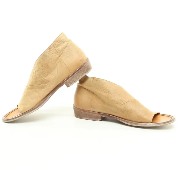 Free People Mont Blanc Leather Sandals Women EU 37.5 US 7 Tan