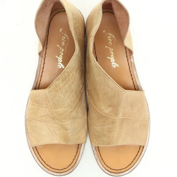 Free People Mont Blanc Leather Sandals Women EU 37.5 US 7 Tan