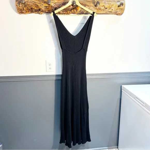 Free People Sweet As Honey Slip Dress in Black - size small LBD