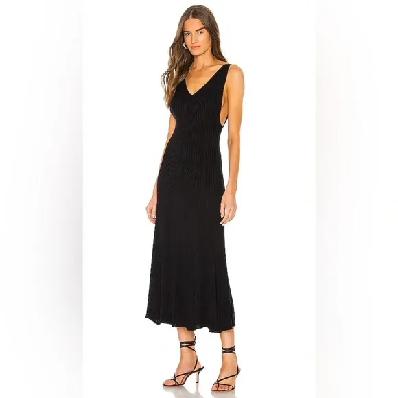 Free People Sweet As Honey Slip Dress in Black - size small LBD