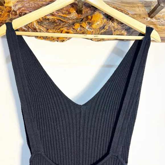 Free People Sweet As Honey Slip Dress in Black - size small LBD