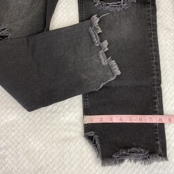 Free People We The Free Obsidian Distressed Tapered Baggy Boyfriend Jeans