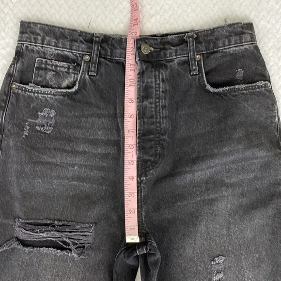 Free People We The Free Obsidian Distressed Tapered Baggy Boyfriend Jeans