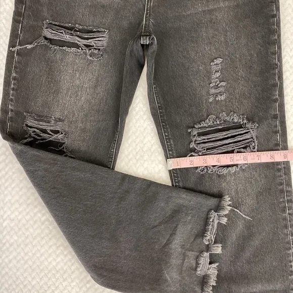 Free People We The Free Obsidian Distressed Tapered Baggy Boyfriend Jeans