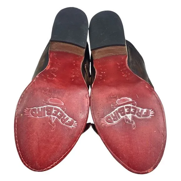 Freebird By Steven Women’s Caprice Brown Distressed Slide Sandal Size US 8