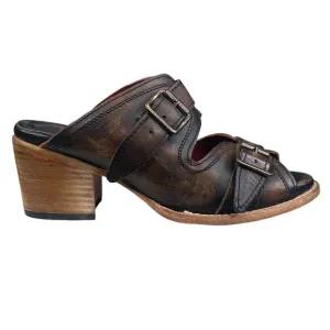 Freebird By Steven Women’s Caprice Brown Distressed Slide Sandal Size US 8