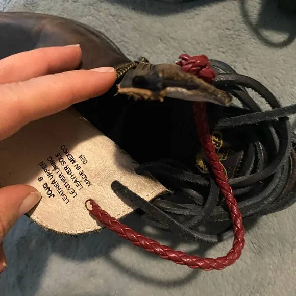 🔥🔥🔥☄️Freebird JoJo Brown Boot Sandals Tie In Back Size 9