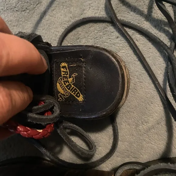 🔥🔥🔥☄️Freebird JoJo Brown Boot Sandals Tie In Back Size 9