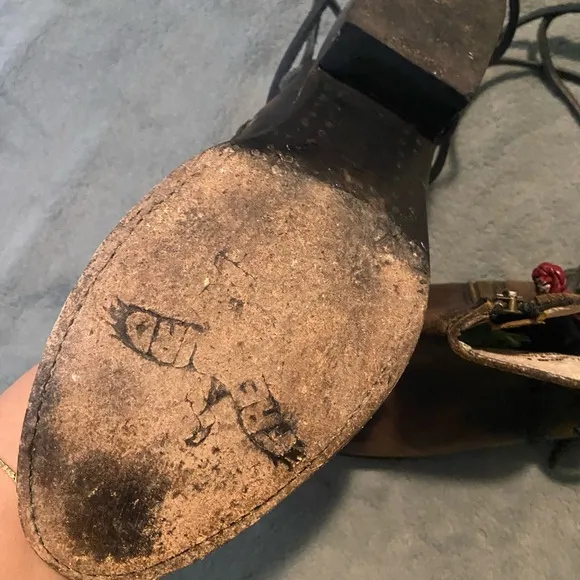 🔥🔥🔥☄️Freebird JoJo Brown Boot Sandals Tie In Back Size 9