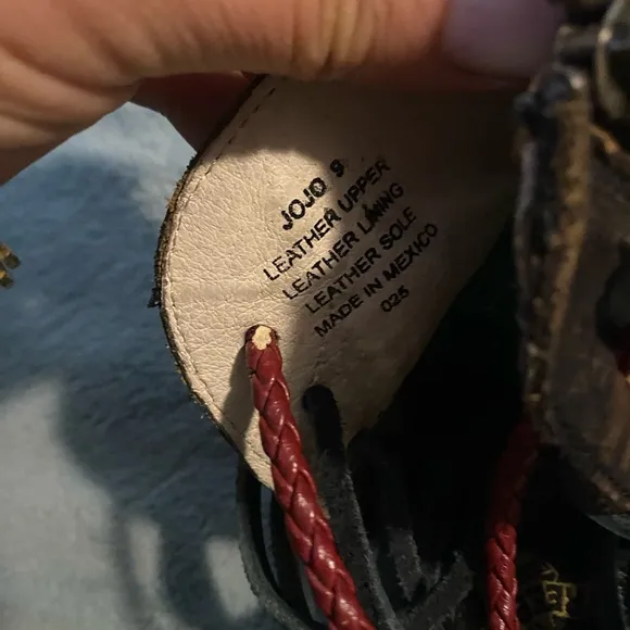 🔥🔥🔥☄️Freebird JoJo Brown Boot Sandals Tie In Back Size 9