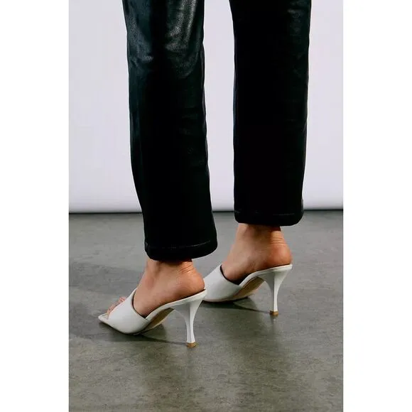 Free People x Alohas Loren Puffy Leather Mule Heels