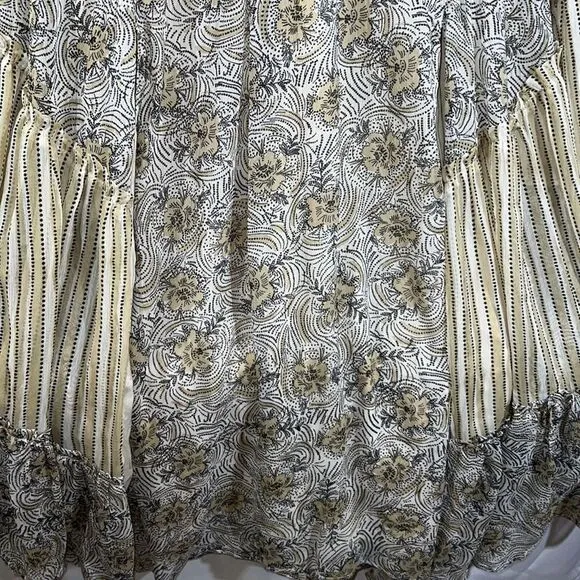 FREE PEOPLE YOUR A JEWEL PRINTED MAXI DRESS IN GREY TEA NWT LARGE