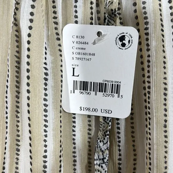 FREE PEOPLE YOUR A JEWEL PRINTED MAXI DRESS IN GREY TEA NWT LARGE