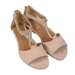 French Sole fs/ny Quotable Sandals in Nude Nubuck