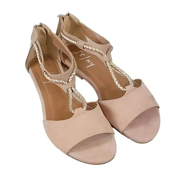 French Sole fs/ny Quotable Sandals in Nude Nubuck