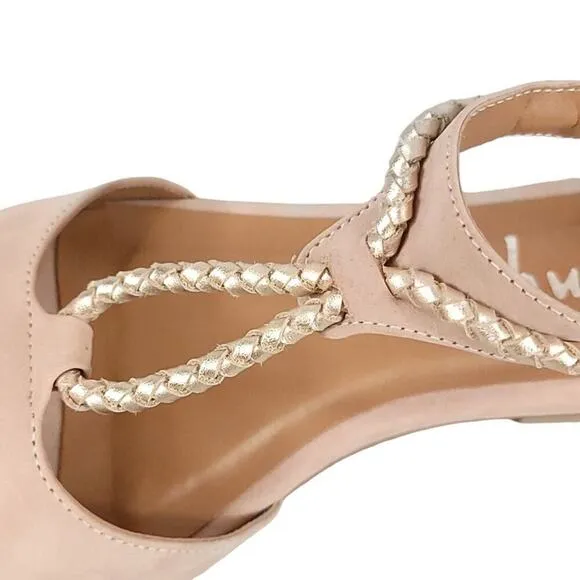 French Sole fs/ny Quotable Sandals in Nude Nubuck