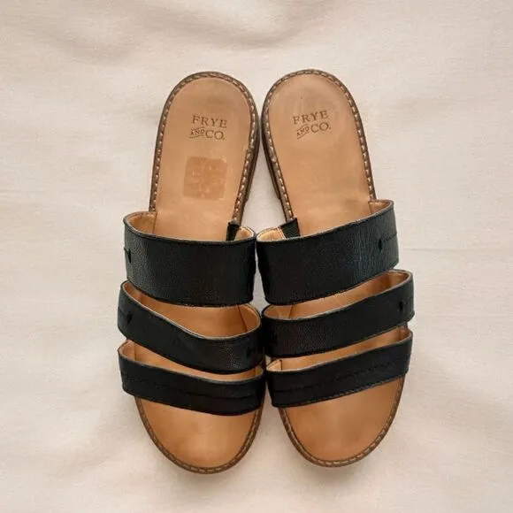Frye &amp; Co. Evie 3 Band Slide Sandals