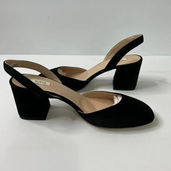 FURLA Suede Block heel Sandals Sz 37